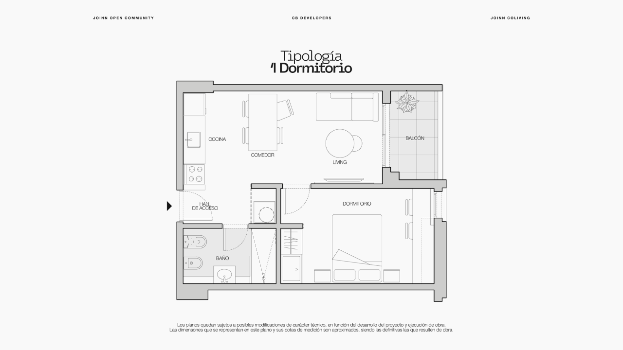 TIPOLOGIA - 1 DORMITORIO
